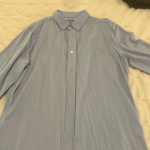 Mens rhone long sleeve button down  shirt blue size L